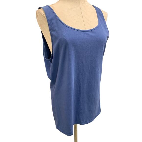 Size 2XL Duluth Trading Co Womens Blue Tank Top Shirt - Picture 1 of 6